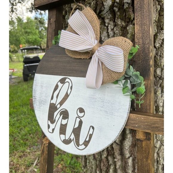 Handmade welcome sign, Door decor, Wood decor, Porch sign - Picture 2 of 5